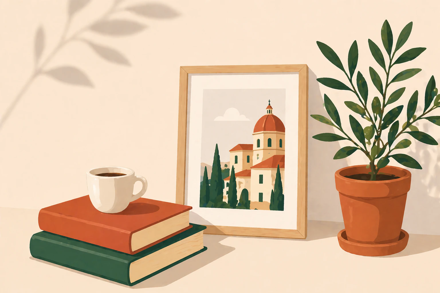 Student studying Italian